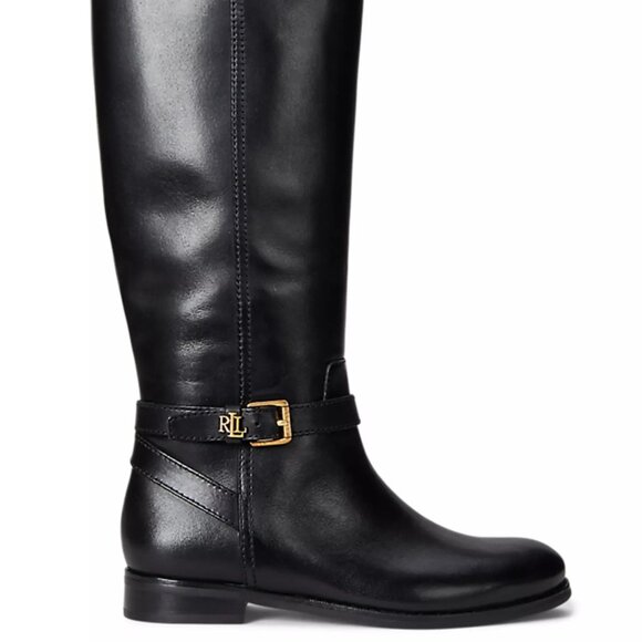 Lauren Ralph Lauren “Brooke II” Burnished Leather Tall Boots – Women’s Size 7 - Picture 2 of 3